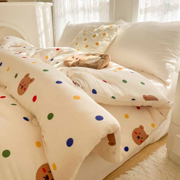 91家纺网 家纺一手货源 找家纺 小叮当家纺仓储工厂店 2025年新款A类母婴级宝宝被豆豆绒牛奶针织棉被子儿童豆豆被大豆被春秋被被子被芯 米洛熊