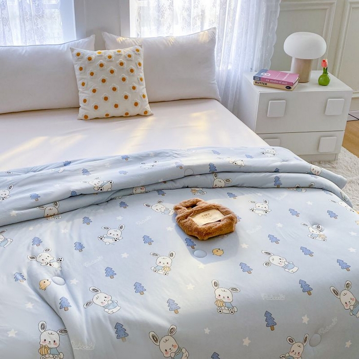 91家纺网 家纺一手货源 找家纺 小叮当家纺仓储工厂店 2025年新款A类母婴级宝宝被豆豆绒牛奶针织棉被子儿童豆豆被大豆被春秋被被子被芯 帕恰狗蓝