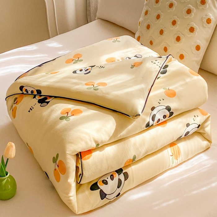 91家纺网 家纺一手货源 找家纺 小叮当家纺仓储工厂店 2025年新款A类母婴级宝宝被豆豆绒牛奶针织棉被子儿童豆豆被大豆被春秋被被子被芯 熊猫乐园