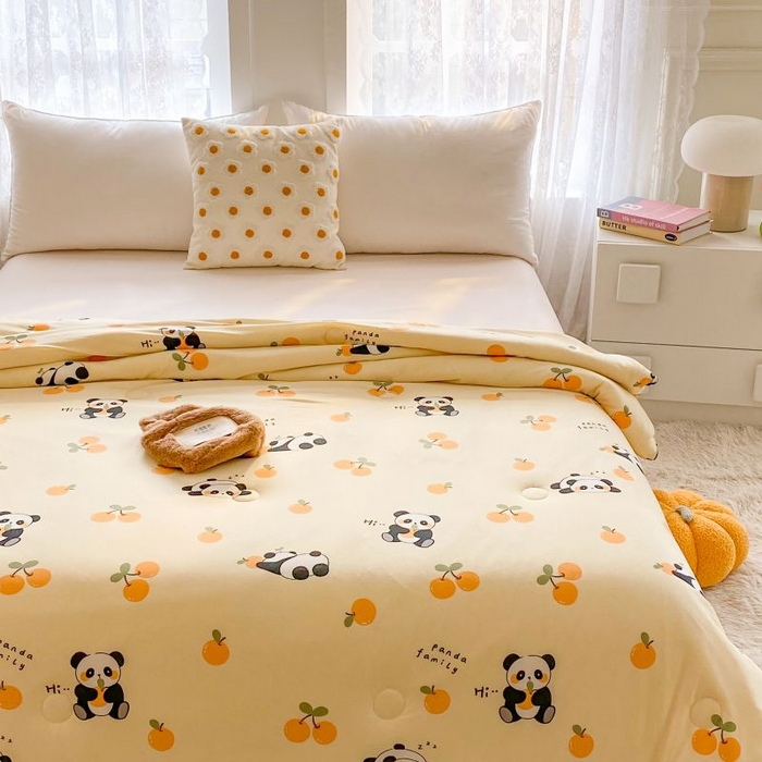 91家纺网 家纺一手货源 找家纺 小叮当家纺仓储工厂店 2025年新款A类母婴级宝宝被豆豆绒牛奶针织棉被子儿童豆豆被大豆被春秋被被子被芯 熊猫乐园