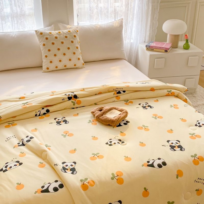 91家纺网 家纺一手货源 找家纺 小叮当家纺仓储工厂店 2025年新款A类母婴级宝宝被豆豆绒牛奶针织棉被子儿童豆豆被大豆被春秋被被子被芯 熊猫乐园