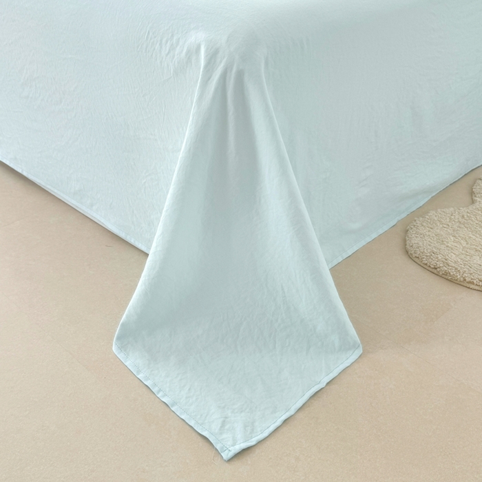 91家纺网 家纺一手货源 找家纺 芷凡家纺 2025新款A类加厚水洗棉云朵棉四件套 奶普+海盐兰