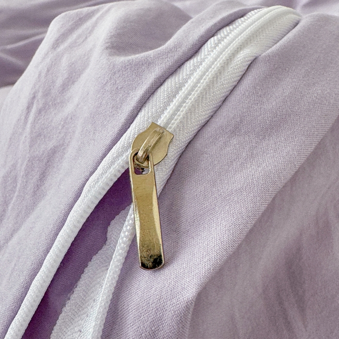 91家纺网 家纺一手货源 找家纺 芷凡家纺 2025新款A类加厚水洗棉云朵棉四件套 千夏紫