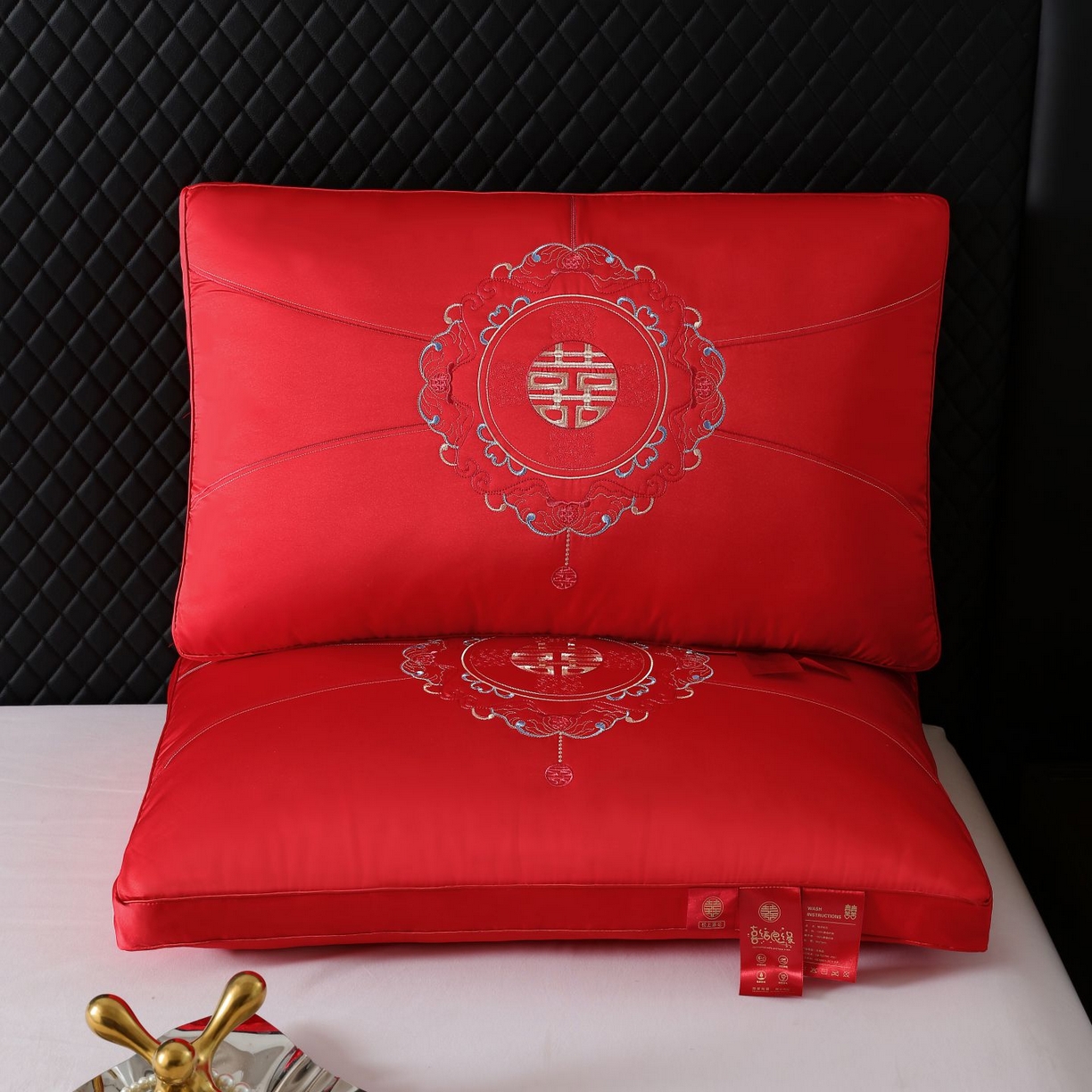 （总）晚儿 2025新款婚庆喜字大红枕头枕芯