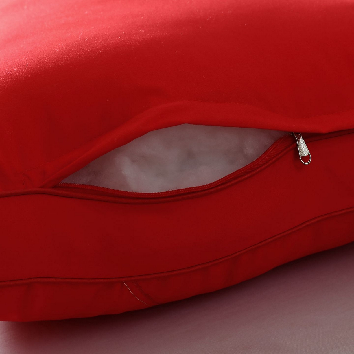 91家纺网 家纺一手货源 找家纺 晚儿 2025新款婚庆喜字大红枕头枕芯 喜字大红枕 48x74cm中枕/对