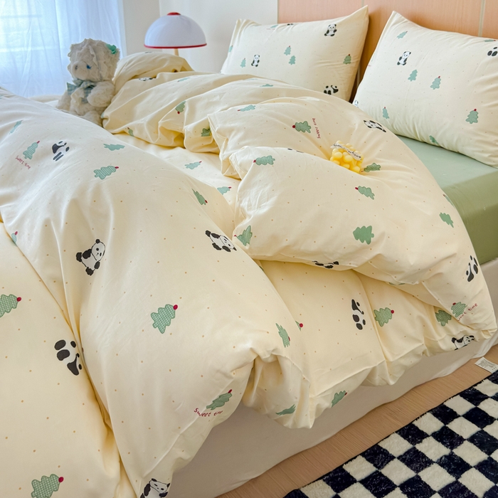 91家纺网 家纺一手货源 找家纺 （总）感遇家纺  2025新款小清新甜系全棉四件套