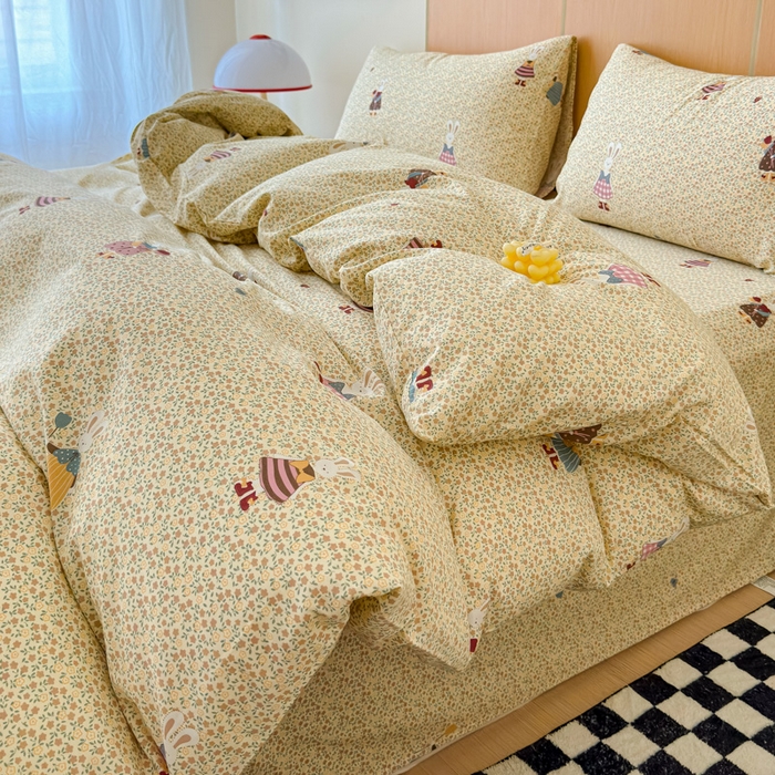 91家纺网 家纺一手货源 找家纺 （总）感遇家纺  2025新款小清新甜系全棉四件套