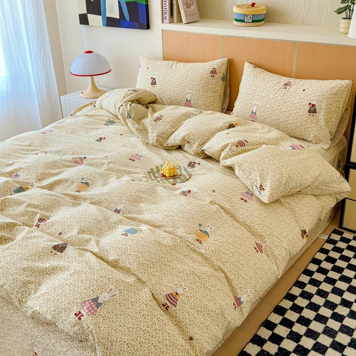 91家纺网 家纺一手货源 找家纺 （总）感遇家纺  2025新款小清新甜系全棉四件套