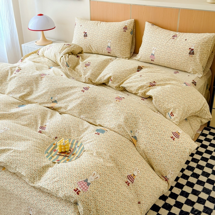 91家纺网 家纺一手货源 找家纺 （总）感遇家纺  2025新款小清新甜系全棉四件套