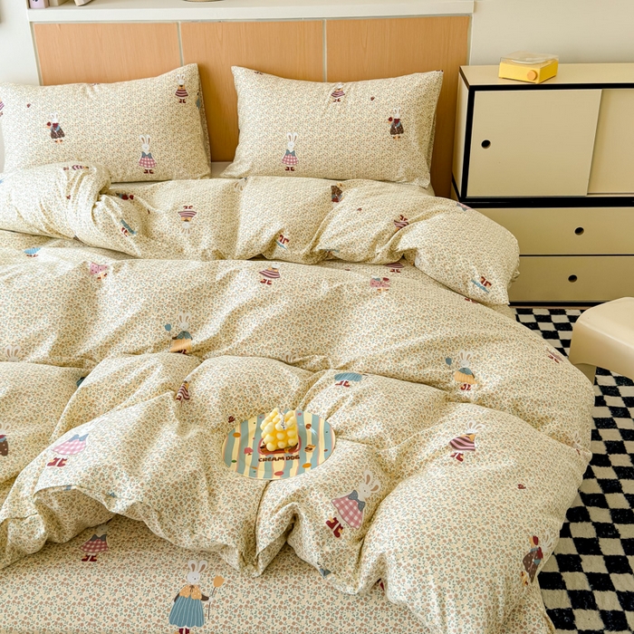 91家纺网 家纺一手货源 找家纺 （总）感遇家纺  2025新款小清新甜系全棉四件套