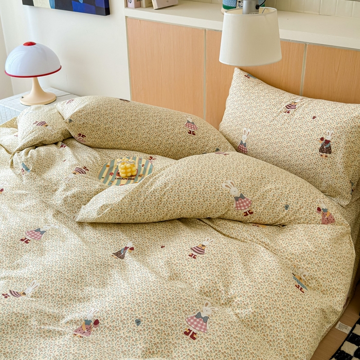 91家纺网 家纺一手货源 找家纺 （总）感遇家纺  2025新款小清新甜系全棉四件套