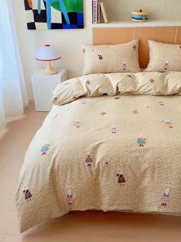 91家纺网 家纺一手货源 找家纺 （总）感遇家纺  2025新款小清新甜系全棉四件套