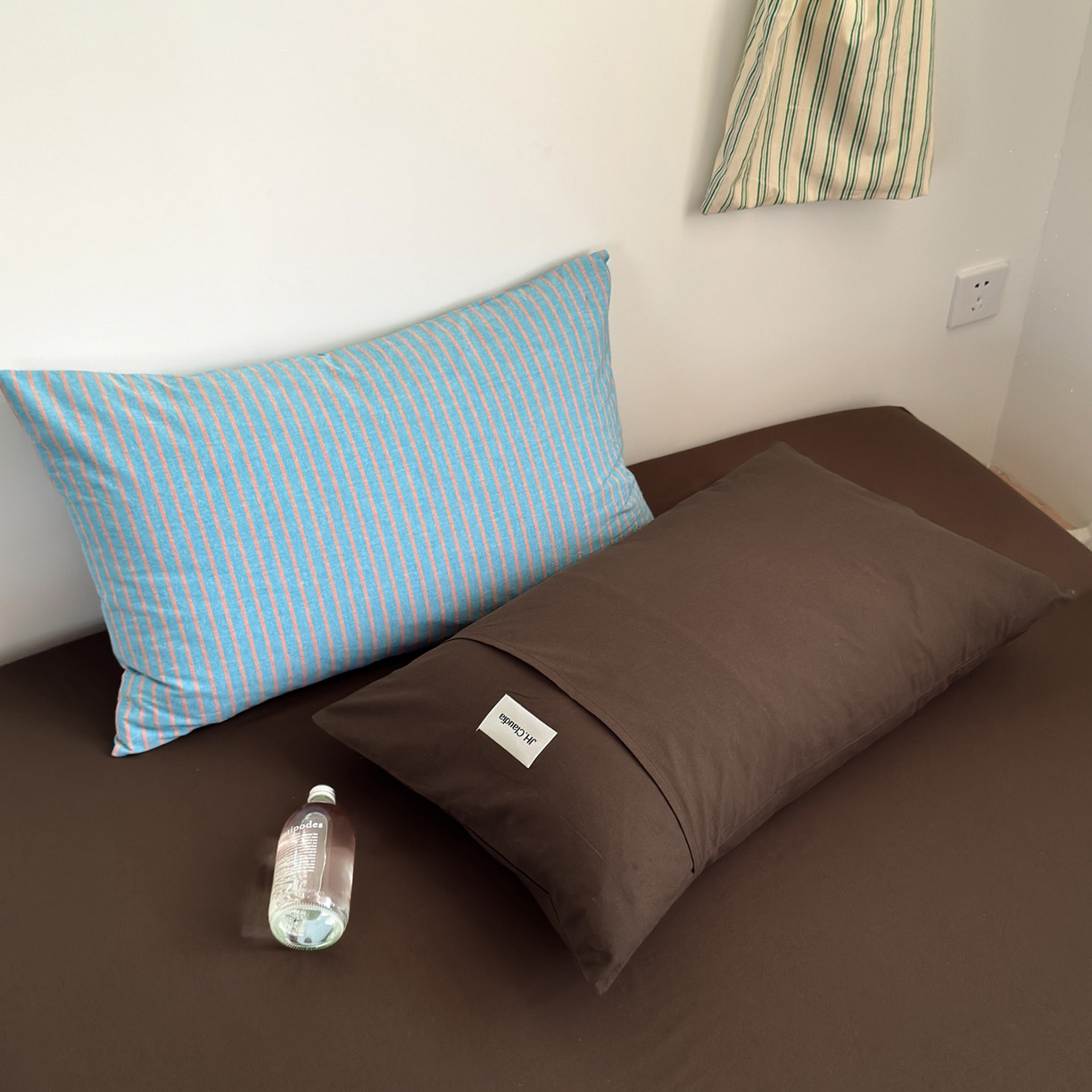 91家纺网 家纺一手货源 找家纺 玖弘家居 2025新款全棉纯棉水洗棉五色条纹混搭单被套 混搭蓝咖条