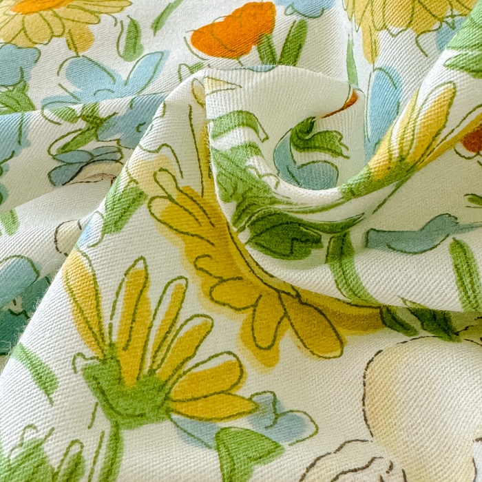 91家纺网 家纺一手货源 找家纺 感遇家纺  2025新款小清新甜系全棉四件套 花间牧歌