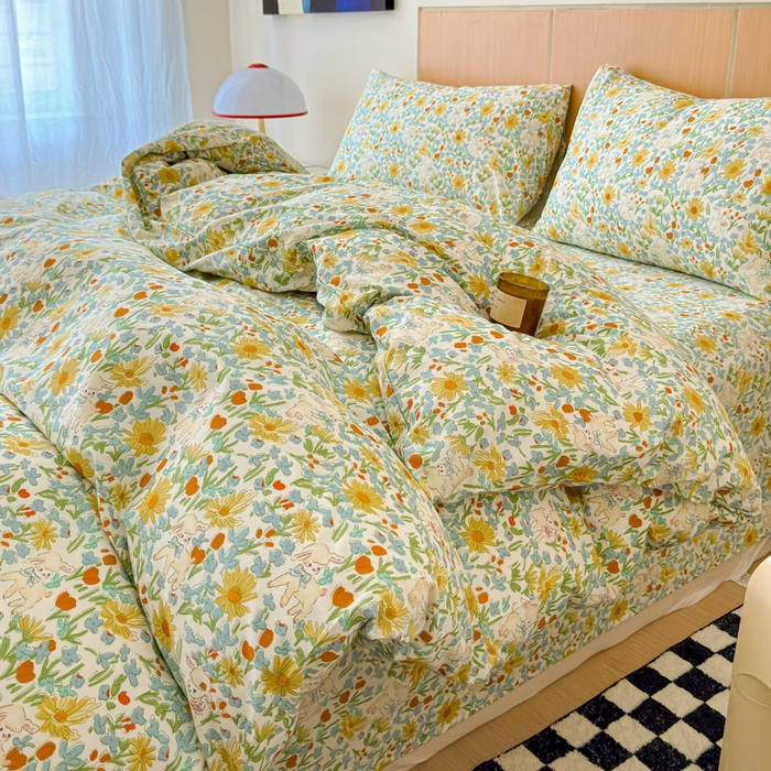 感遇家纺  2025新款小清新甜系全棉四件套花间牧歌