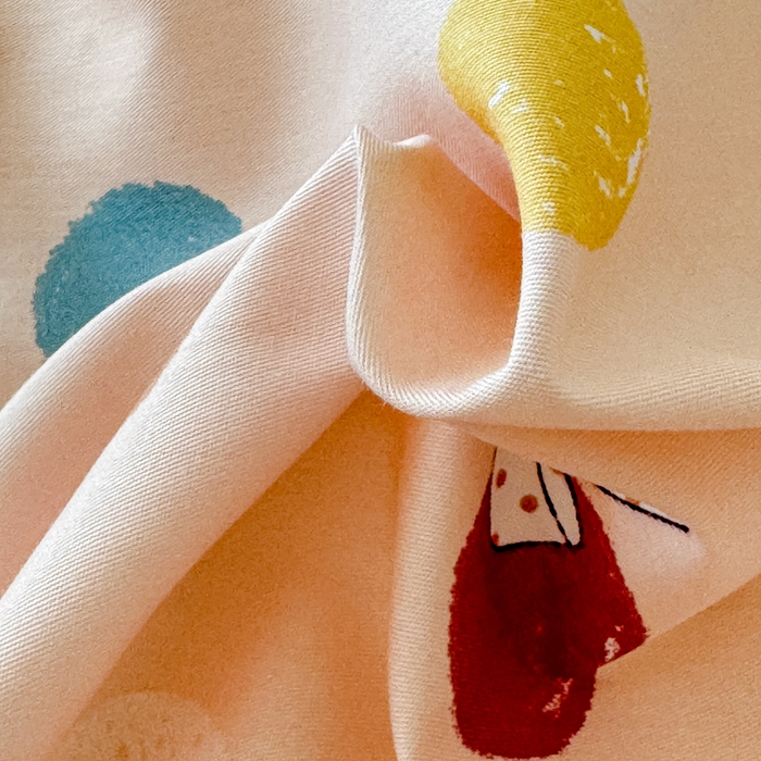 91家纺网 家纺一手货源 找家纺 感遇家纺  2025新款小清新甜系全棉四件套 甜心波点