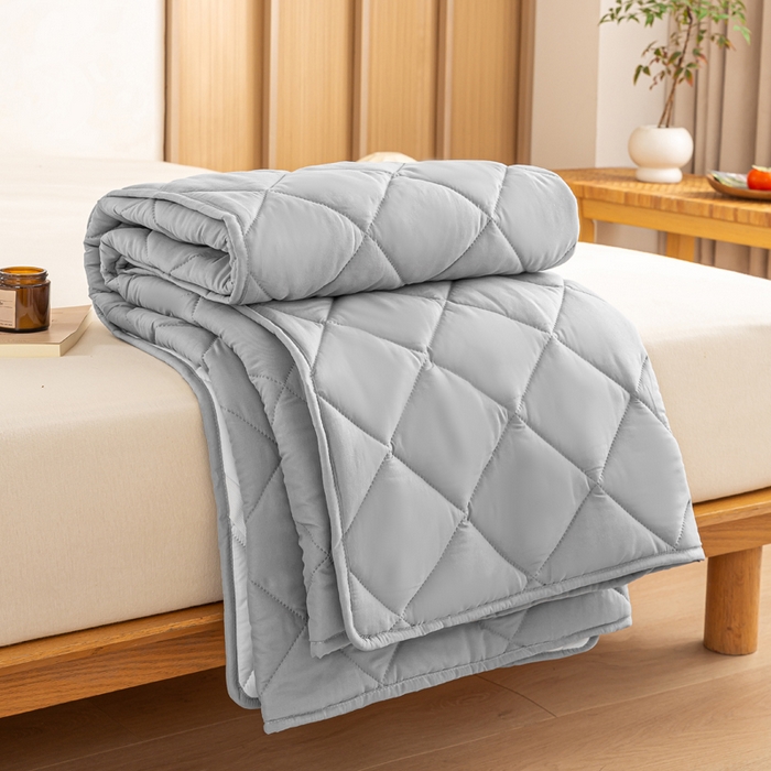 91家纺网 家纺一手货源 找家纺 憨豆家纺 2025新款水洗棉磨毛夹棉床笠四季床垫褥子床护垫薄款学生宿舍榻榻米垫被跨境加棉保护垫 床护垫-灰色