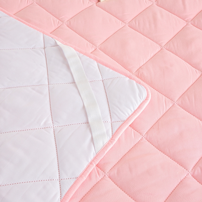 91家纺网 家纺一手货源 找家纺 憨豆家纺 2025新款水洗棉磨毛夹棉床笠四季床垫褥子床护垫薄款学生宿舍榻榻米垫被跨境加棉保护垫 床护垫-粉色