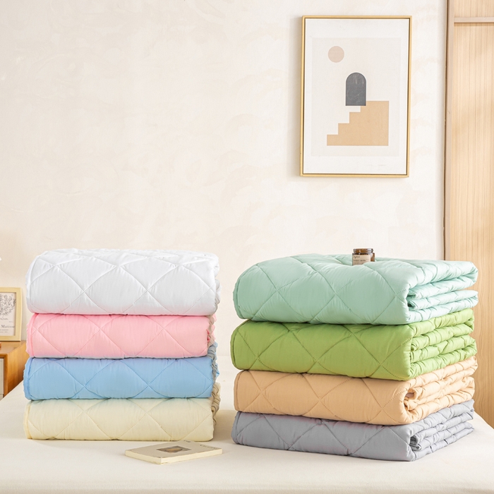 91家纺网 家纺一手货源 找家纺 （总）憨豆家纺 2025新款水洗棉磨毛夹棉床笠四季床垫褥子薄款学生宿舍榻榻米垫被跨境加棉保护垫床护垫