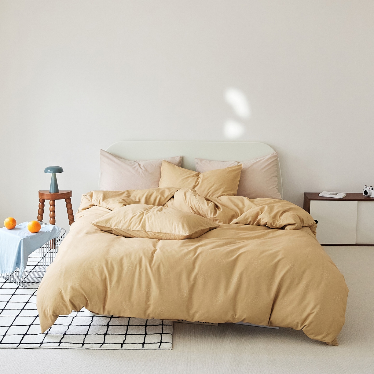 EH家居 2025新款全棉斜纹印花-青春小调系列四件套 可可饼干