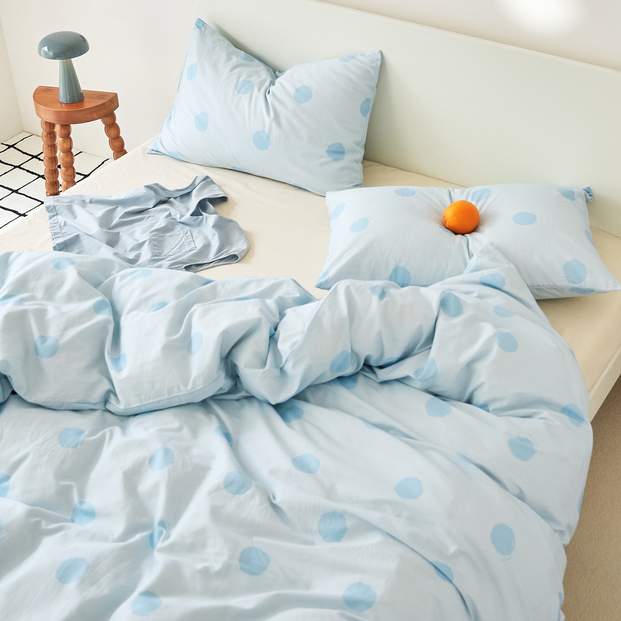 91家纺网 家纺一手货源 找家纺 EH家居 2025新款全棉斜纹印花-青春小调系列四件套 晴空物语