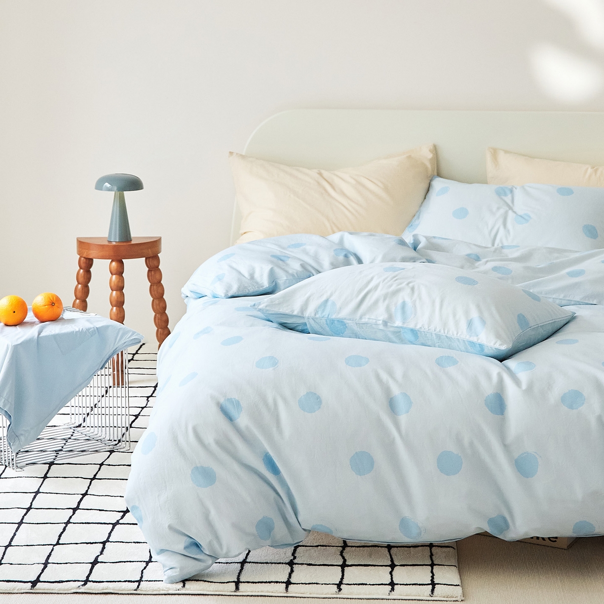 91家纺网 家纺一手货源 找家纺 EH家居 2025新款全棉斜纹印花-青春小调系列四件套 晴空物语