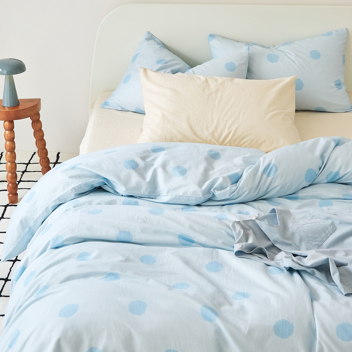 91家纺网 家纺一手货源 找家纺 EH家居 2025新款全棉斜纹印花-青春小调系列四件套 晴空物语