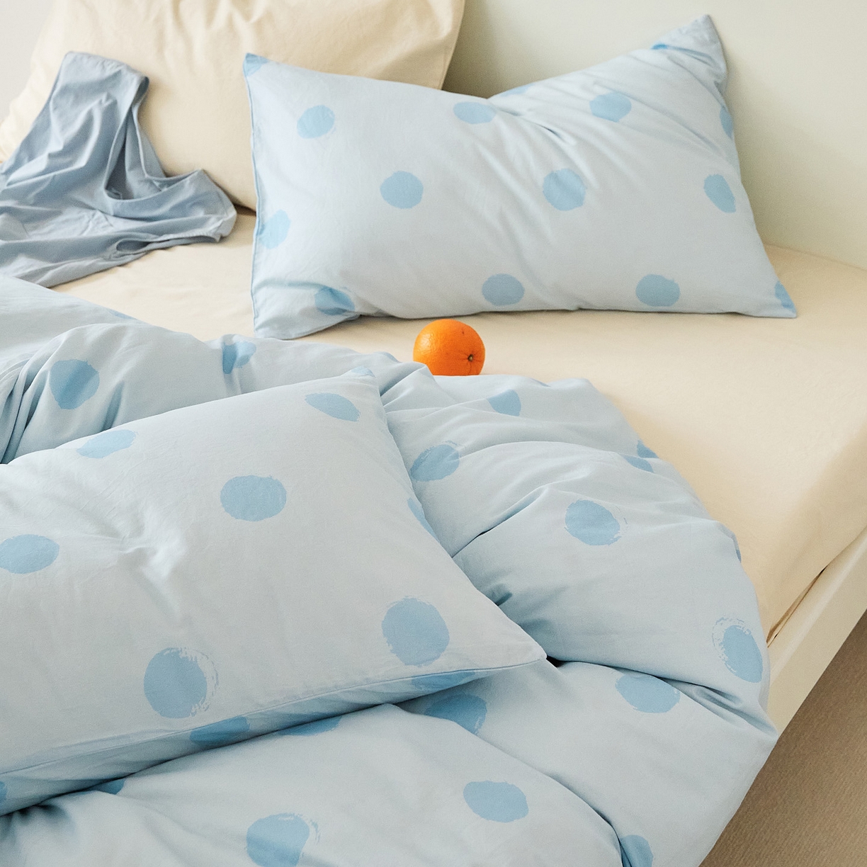 91家纺网 家纺一手货源 找家纺 EH家居 2025新款全棉斜纹印花-青春小调系列四件套 晴空物语