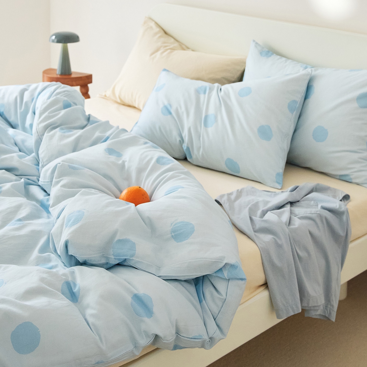 91家纺网 家纺一手货源 找家纺 EH家居 2025新款全棉斜纹印花-青春小调系列四件套 晴空物语