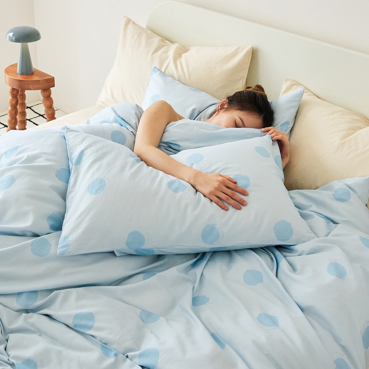 91家纺网 家纺一手货源 找家纺 EH家居 2025新款全棉斜纹印花-青春小调系列四件套 晴空物语