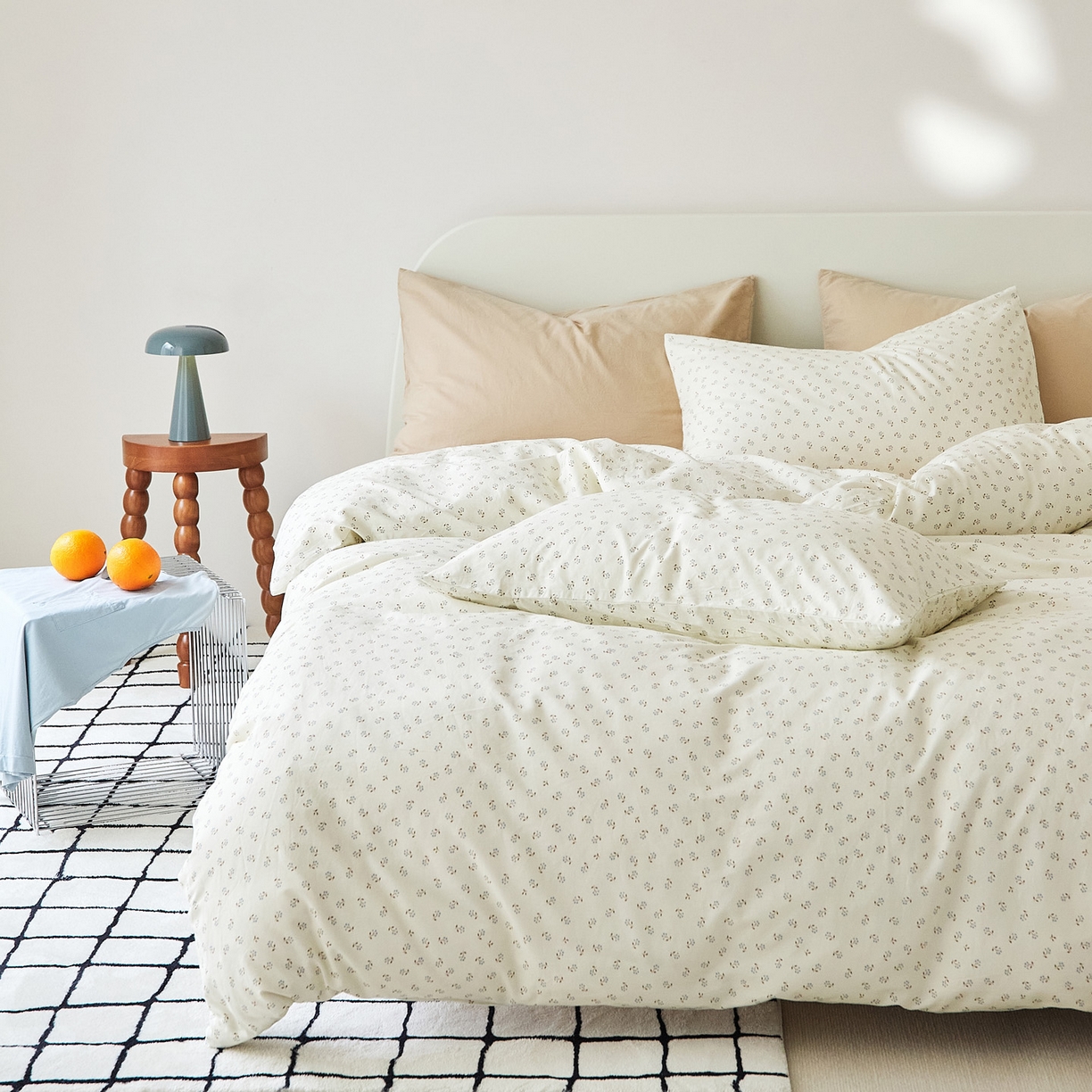 91家纺网 家纺一手货源 找家纺 EH家居 2025新款全棉斜纹印花-青春小调系列四件套 星野花园