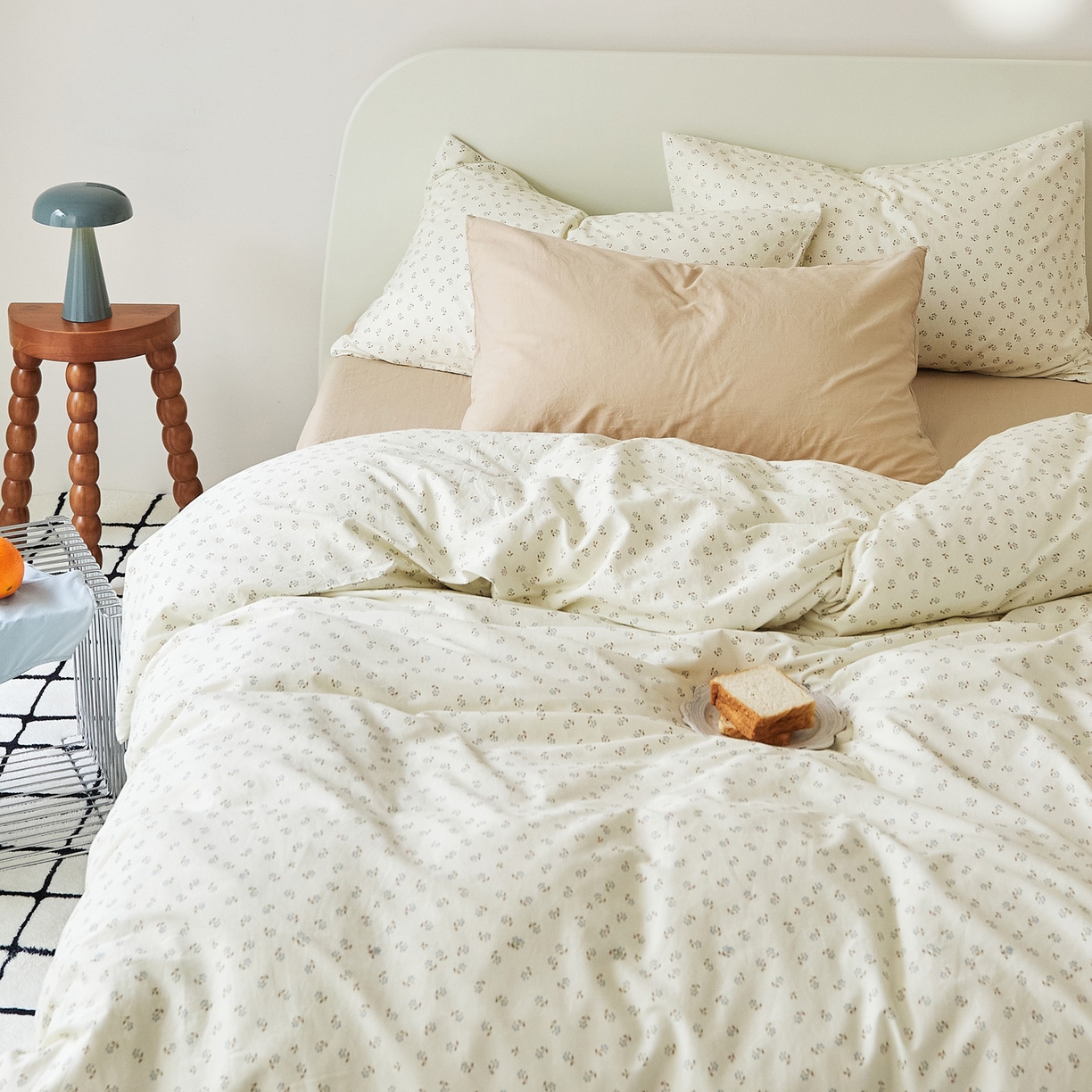 91家纺网 家纺一手货源 找家纺 EH家居 2025新款全棉斜纹印花-青春小调系列四件套 星野花园