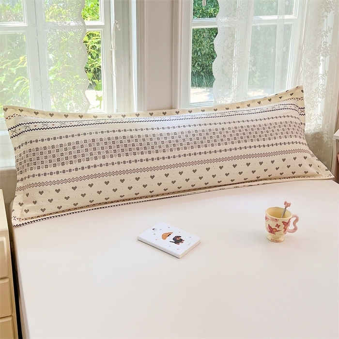 91家纺网 家纺一手货源 找家纺 （总）圣比熊 2025新款云感双层纱印花双人枕套情侣1.5m枕芯套1.8床枕头