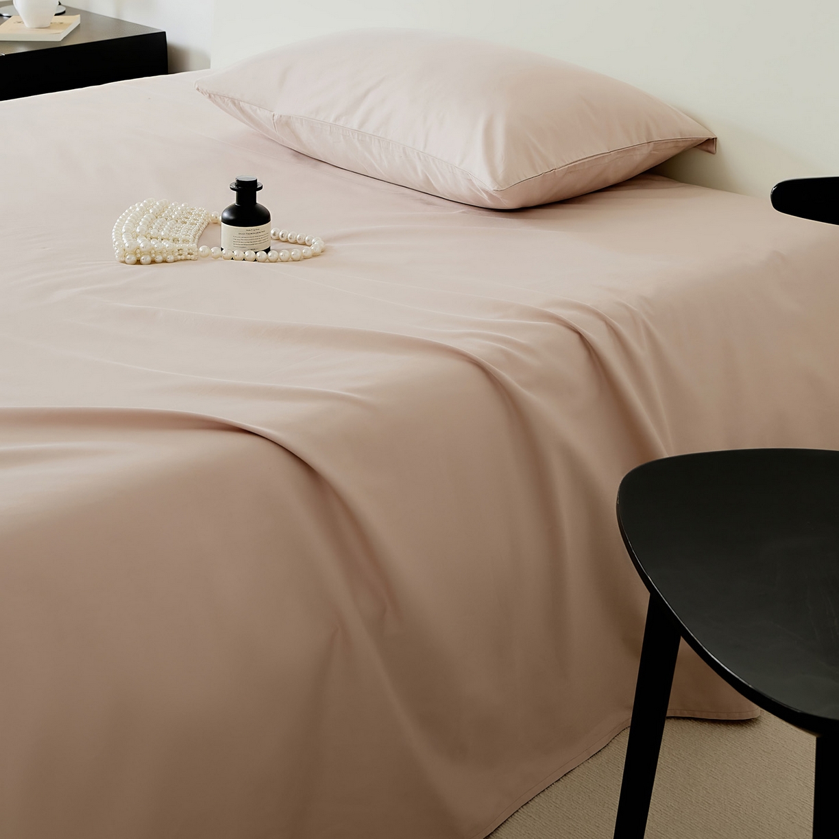 91家纺网 家纺一手货源 找家纺 EH家居 2025新款全棉斜纹纯色-青春小调系列单床单 粉灰色