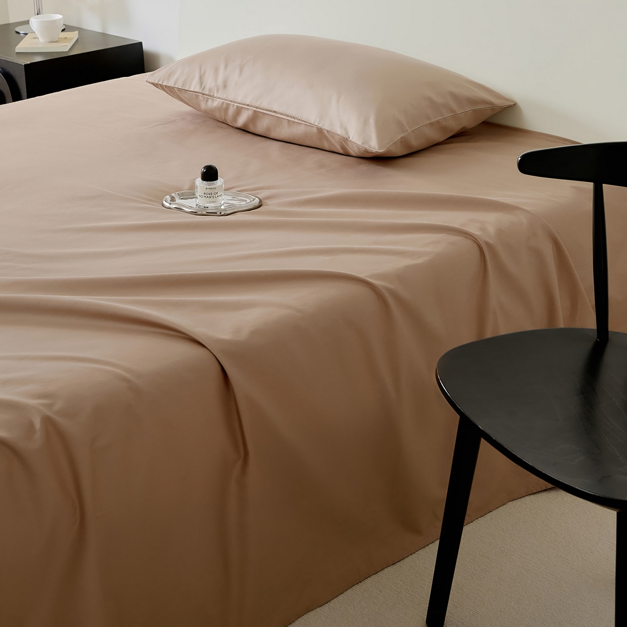 91家纺网 家纺一手货源 找家纺 EH家居 2025新款全棉斜纹纯色-青春小调系列单床单 咖色