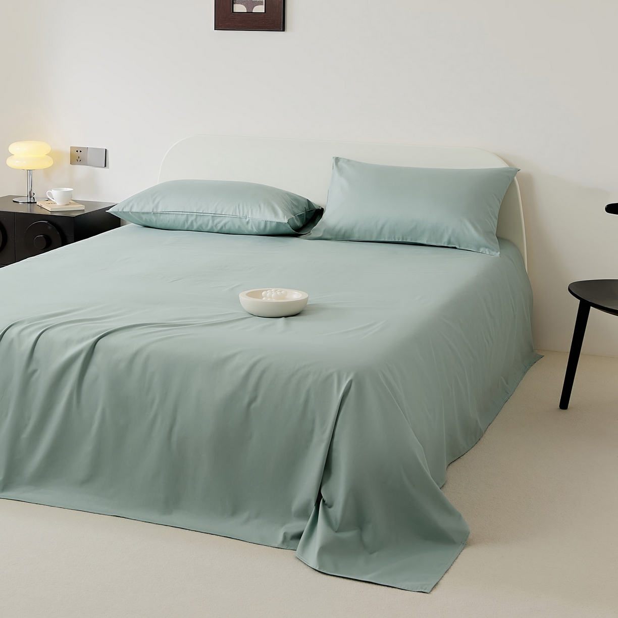 91家纺网 家纺一手货源 找家纺 EH家居 2025新款全棉斜纹纯色-青春小调系列单床单 天青色