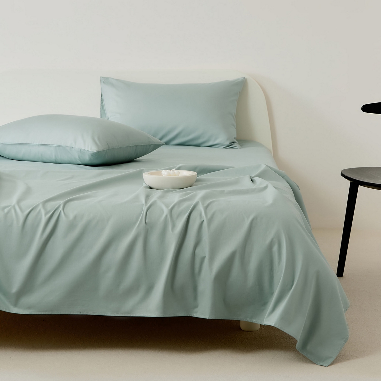 91家纺网 家纺一手货源 找家纺 EH家居 2025新款全棉斜纹纯色-青春小调系列单床单 天青色