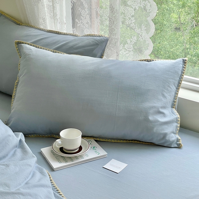 91家纺网 家纺一手货源 找家纺 （总）瑞莱 2025新款全棉轻奢水洗棉贝壳绣四件套