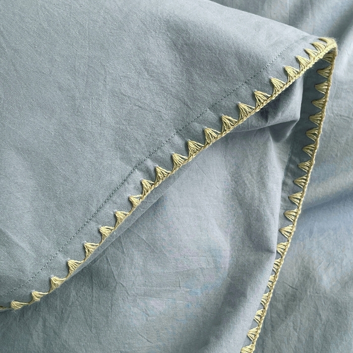 91家纺网 家纺一手货源 找家纺 （总）瑞莱 2025新款全棉轻奢水洗棉贝壳绣四件套