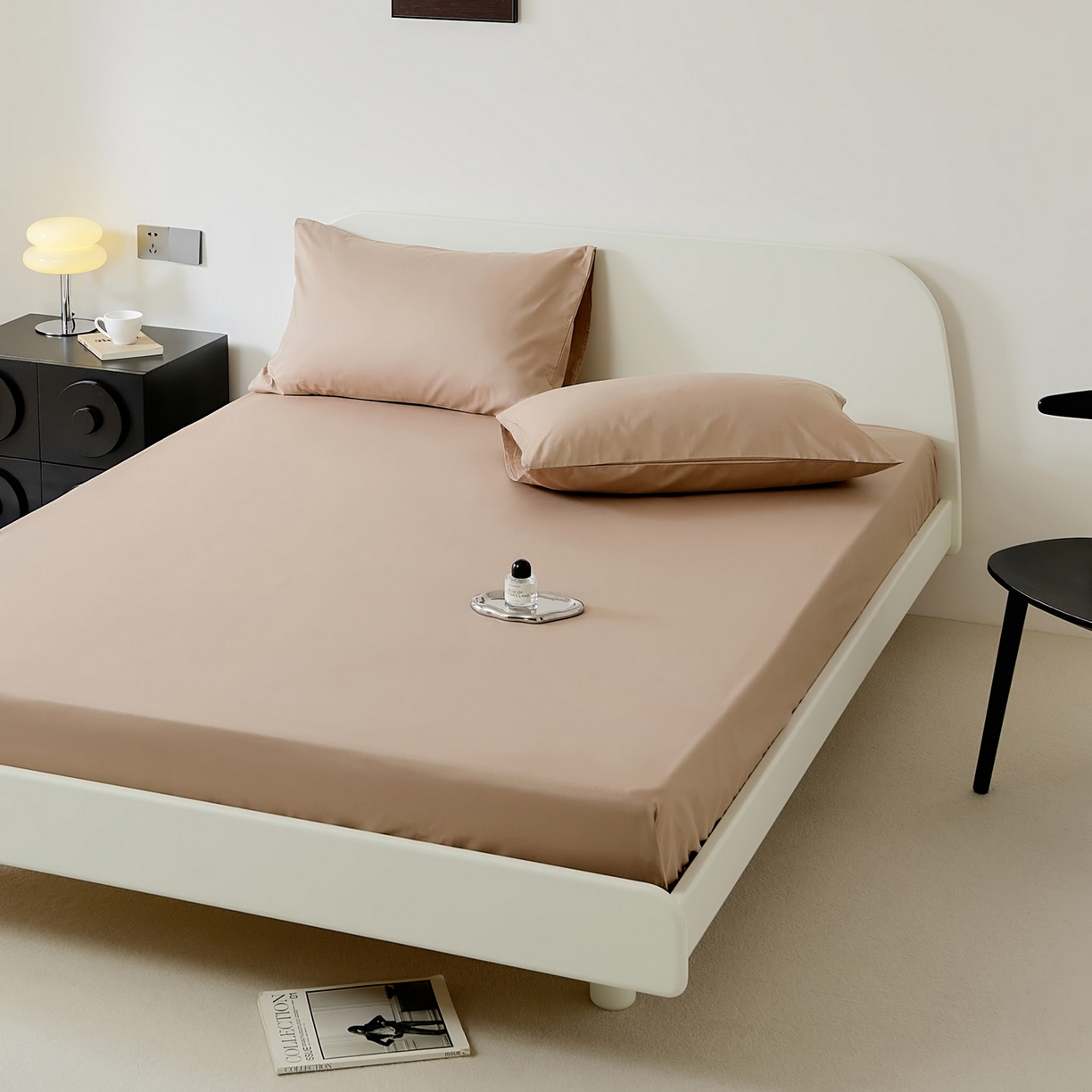 91家纺网 家纺一手货源 找家纺 EH家居 2025新款全棉斜纹纯色-青春小调系列单床笠 咖色