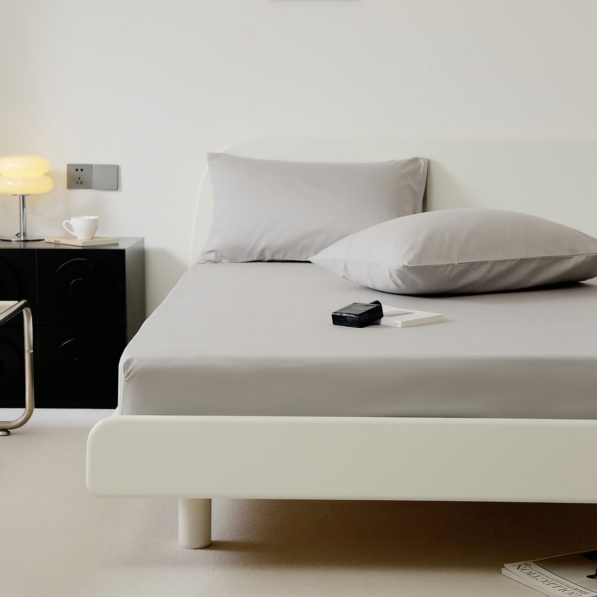 91家纺网 家纺一手货源 找家纺 EH家居 2025新款全棉斜纹纯色-青春小调系列单床笠 蜜灰