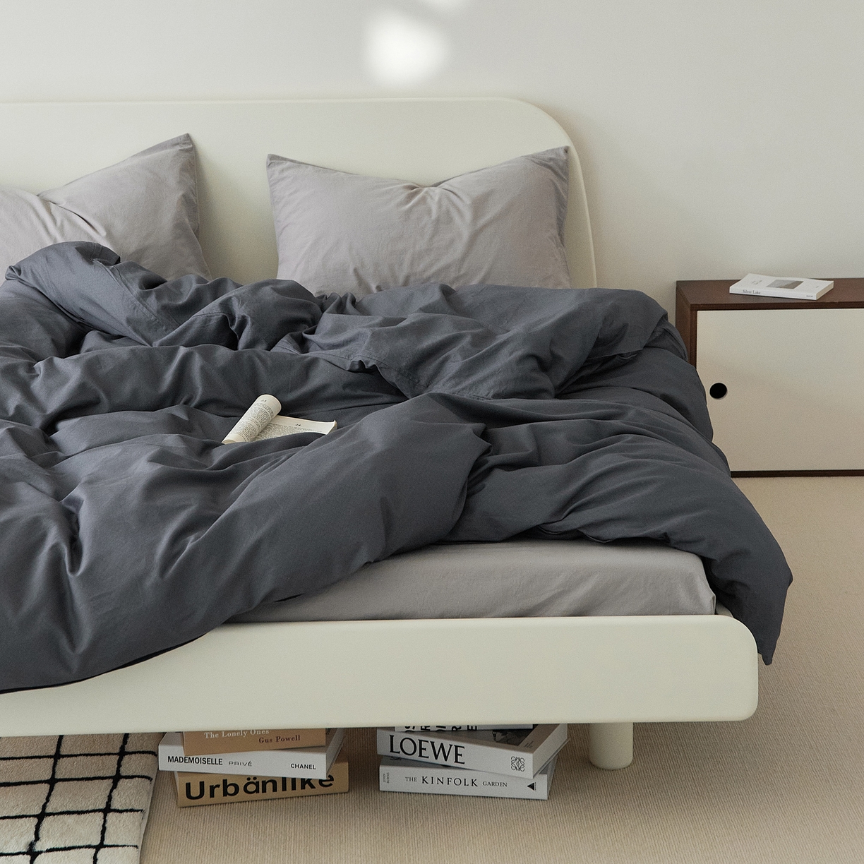 91家纺网 家纺一手货源 找家纺 EH家居 2025新款全棉斜纹印花-青春小调系列单被套 深色轨迹