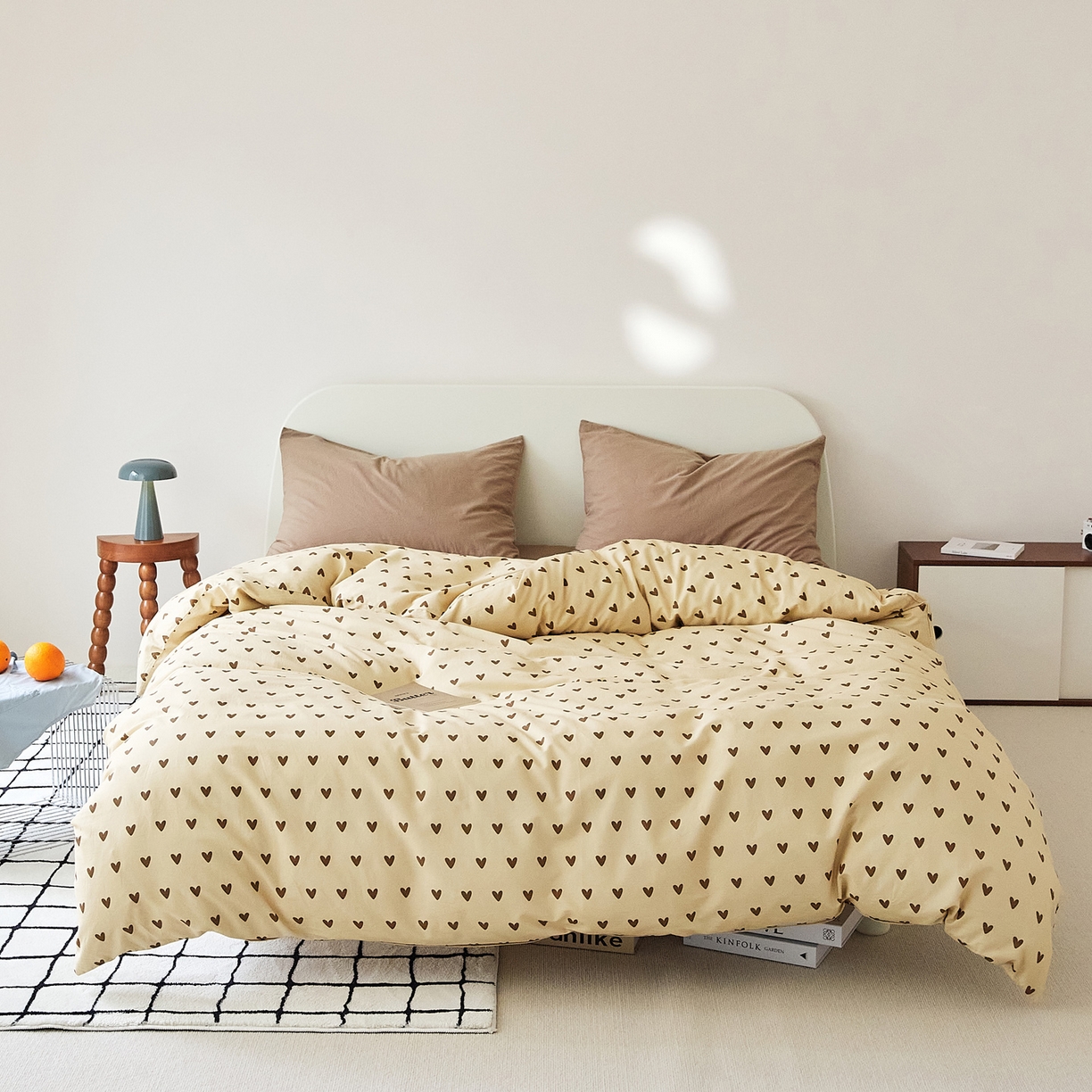 91家纺网 家纺一手货源 找家纺 EH家居 2025新款全棉斜纹印花-青春小调系列单被套 焦糖心语