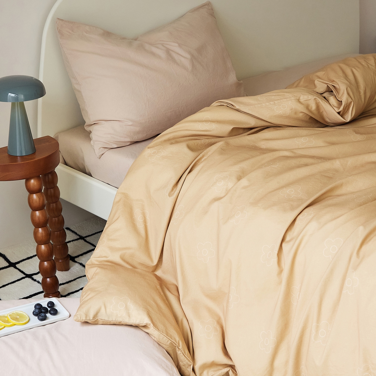 91家纺网 家纺一手货源 找家纺 EH家居 2025新款全棉斜纹印花-青春小调系列单被套 可可饼干