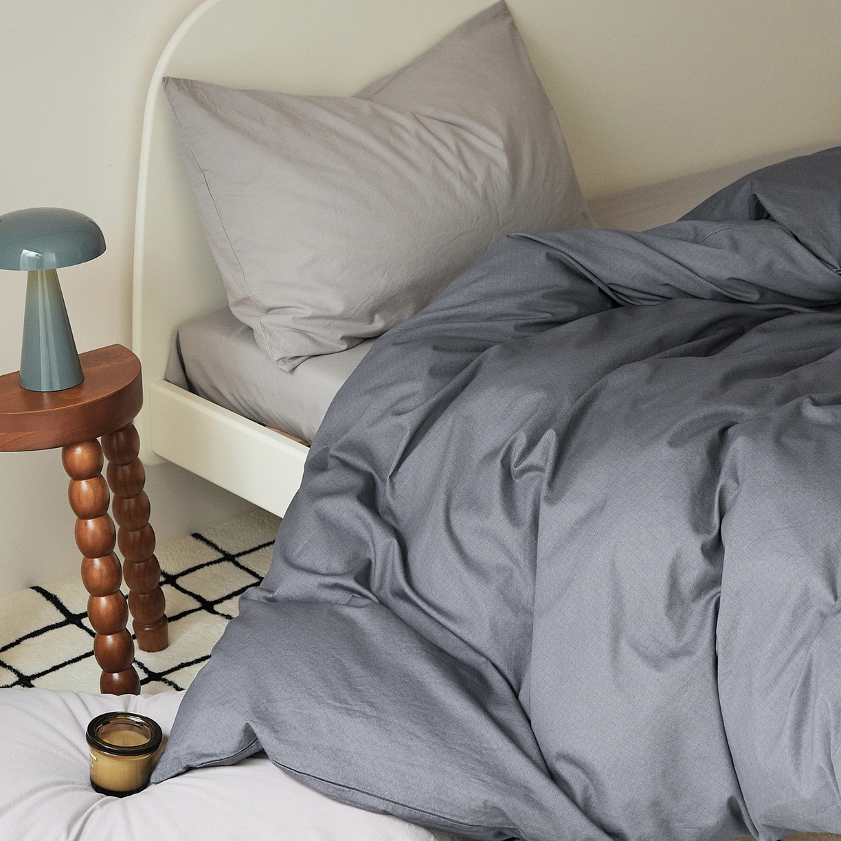 91家纺网 家纺一手货源 找家纺 EH家居 2025新款全棉斜纹印花-青春小调系列单被套 深色轨迹