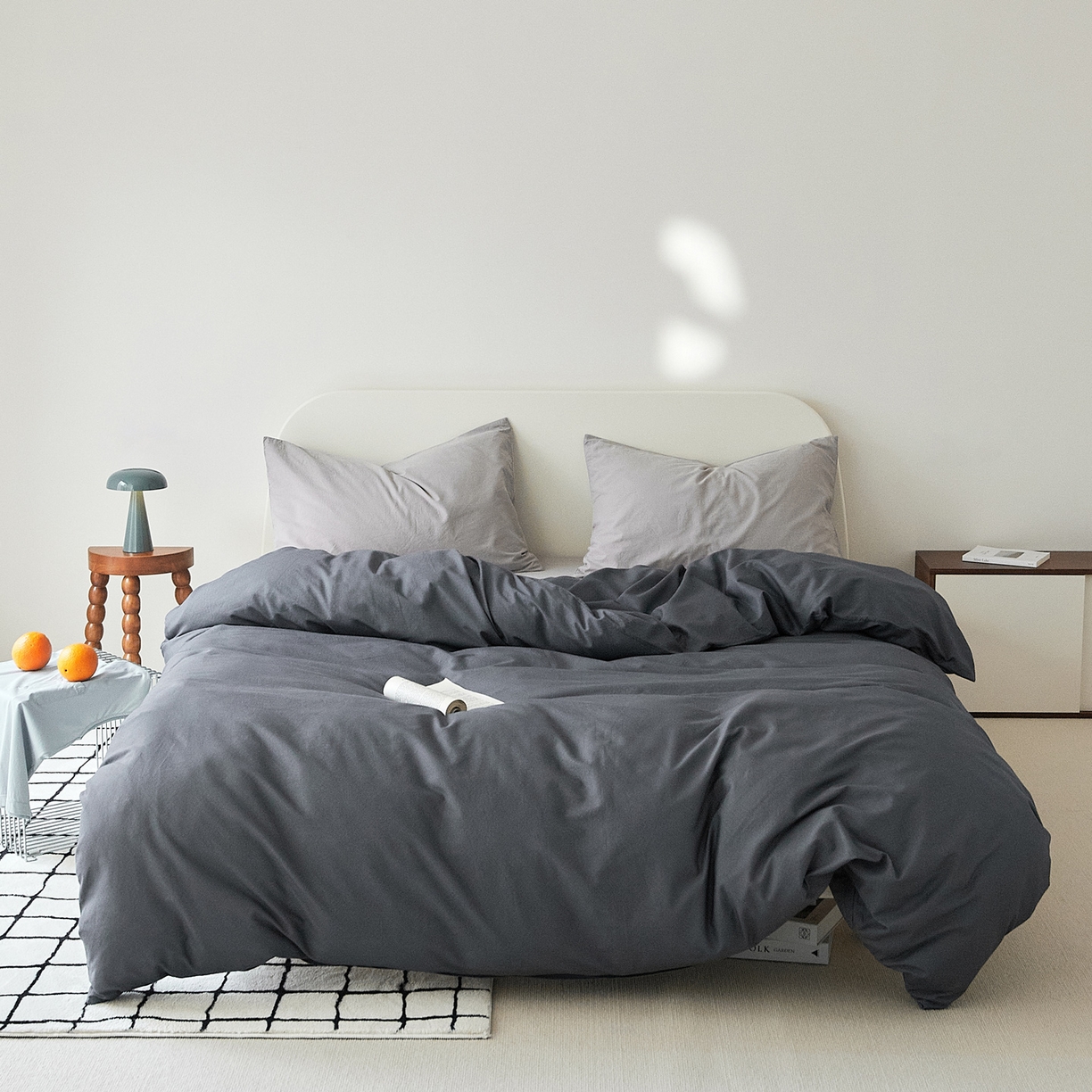 91家纺网 家纺一手货源 找家纺 EH家居 2025新款全棉斜纹印花-青春小调系列单被套 深色轨迹