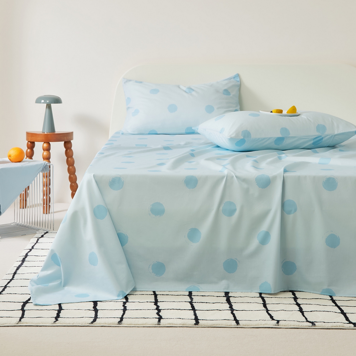 91家纺网 家纺一手货源 找家纺 EH家居 2025新款全棉斜纹印花-青春小调系列单床单 晴空物语