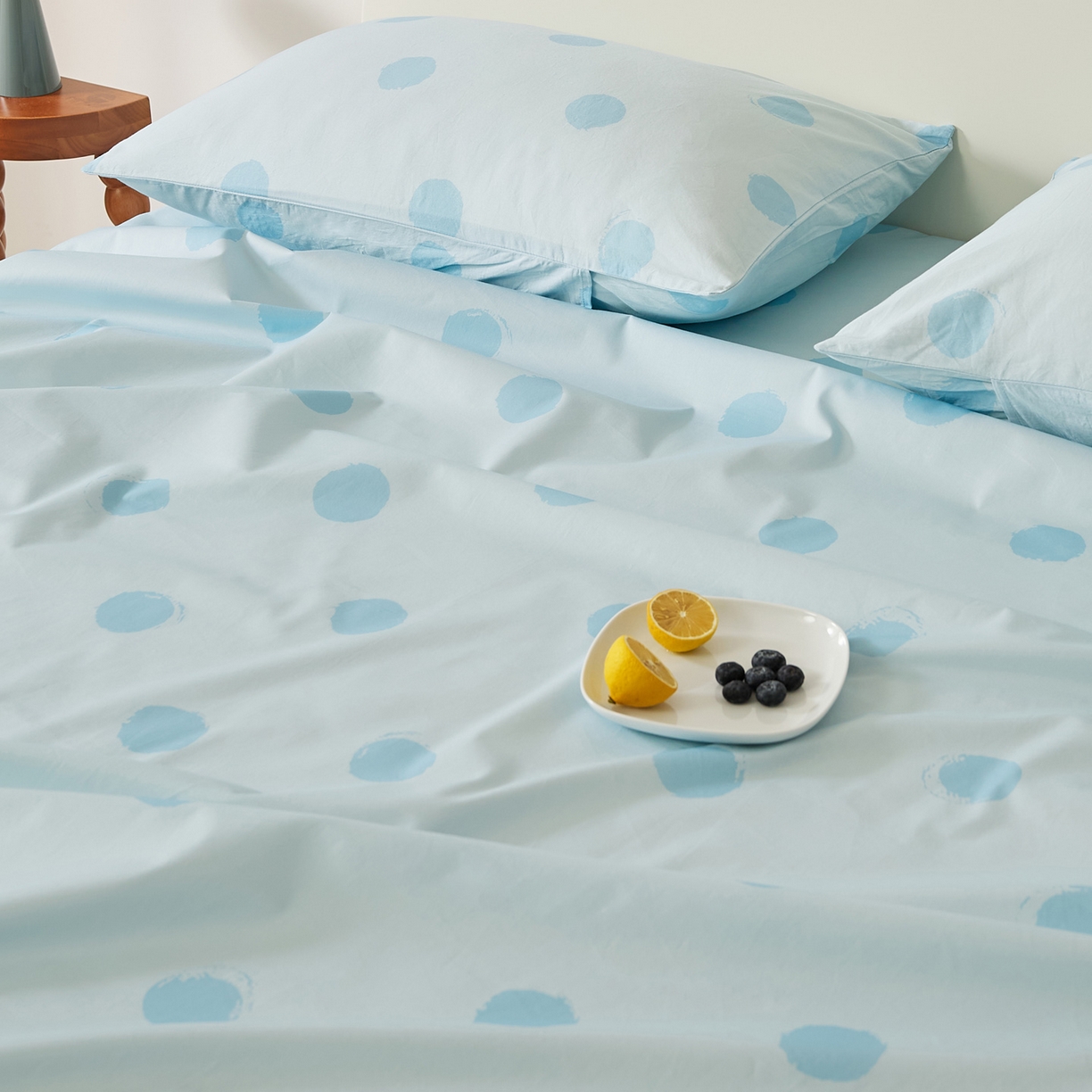 91家纺网 家纺一手货源 找家纺 EH家居 2025新款全棉斜纹印花-青春小调系列单床单 晴空物语