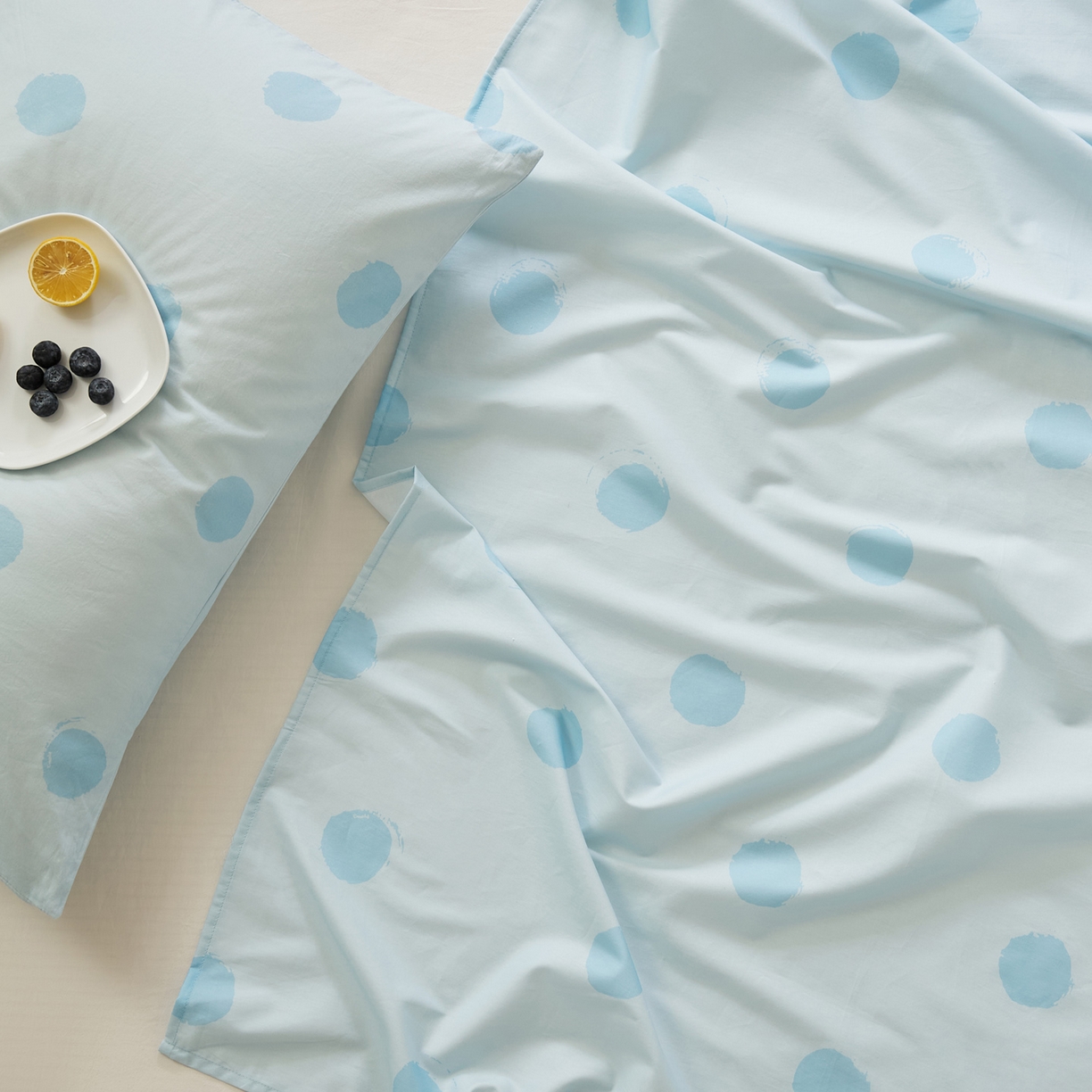 91家纺网 家纺一手货源 找家纺 EH家居 2025新款全棉斜纹印花-青春小调系列单床单 晴空物语