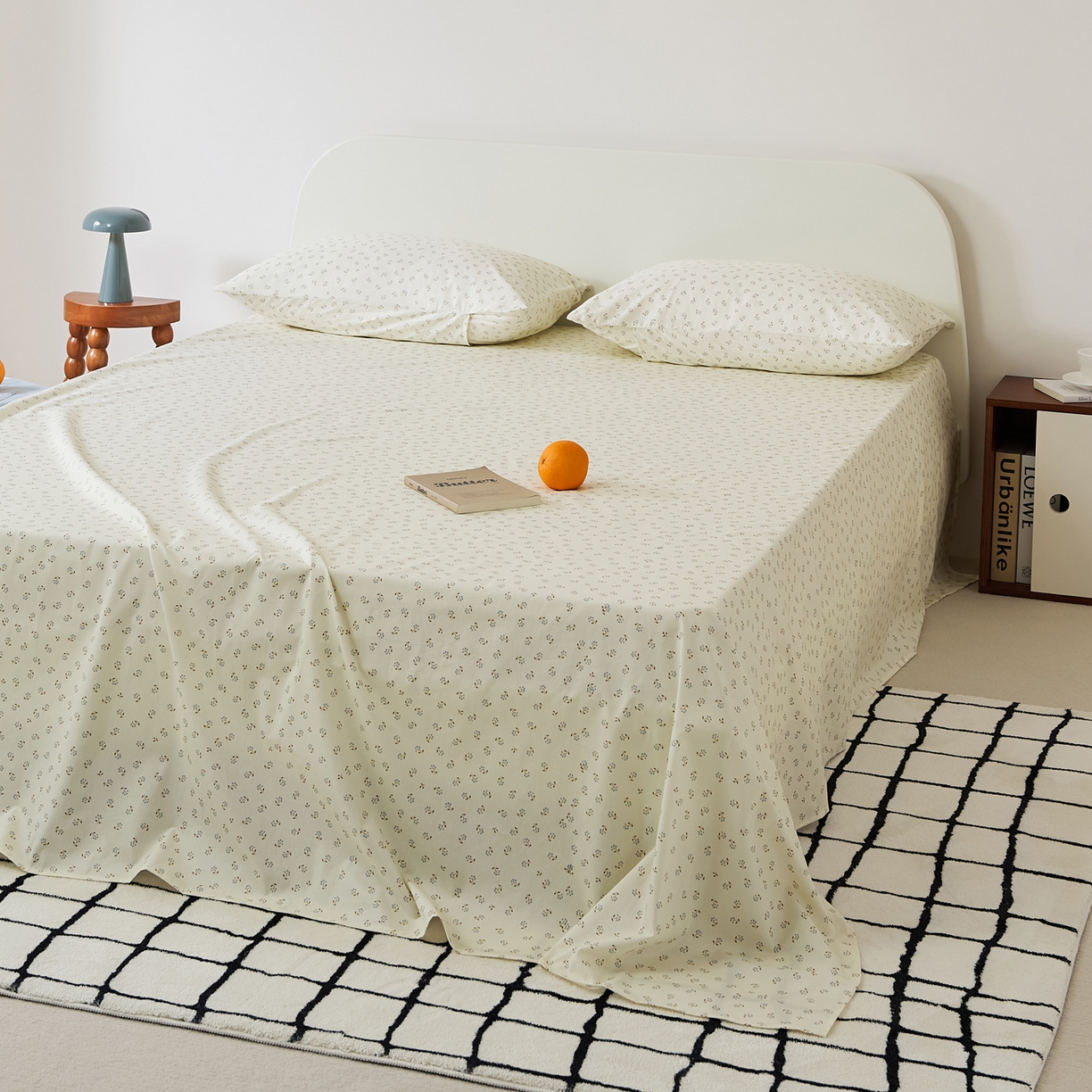 91家纺网 家纺一手货源 找家纺 EH家居 2025新款全棉斜纹印花-青春小调系列单床单 星野花园